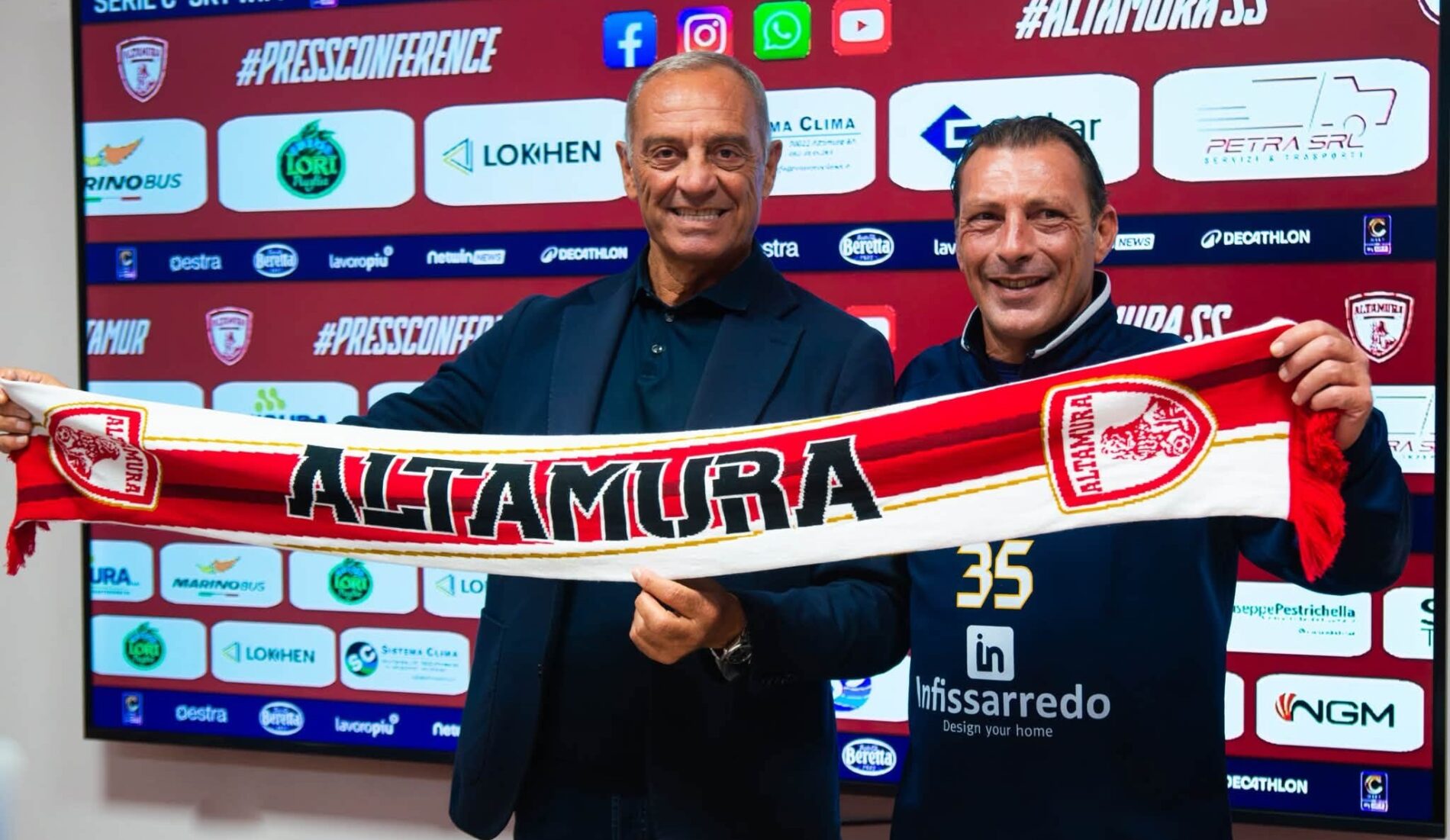 Lauriola e Raffaele_presentazione Altamura S.S.