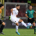 Benevento , ITALY - August 14 : Karlo Butic during the Italian Serie B Championship 2022-2023 between Benevento and Cosenza on August 14, 2022 in Stadio Oreste Vigorito in Benevento , Italy.