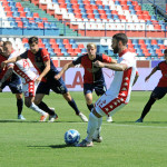 Cosenza 09/09/2022: calcio di rigore di Antenucci durante la partita del campionato Serie B 2022-2023 5' Giornata Cosenza Vs Bari allo Stadio San Vito-Gigi Marulla di Cosenza