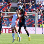 Cosenza 09/09/2022: Mallamo e Gozzi durante la partita del campionato Serie B 2022-2023 5' Giornata Cosenza Vs Bari allo Stadio San Vito-Gigi Marulla di Cosenza
