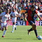 Cosenza 09/09/2022: Maiello e Zilli durante la partita del campionato Serie B 2022-2023 5' Giornata Cosenza Vs Bari allo Stadio San Vito-Gigi Marulla di Cosenza