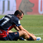 Cosenza 09/09/2022: Martino a terra durante la partita del campionato Serie B 2022-2023 5' Giornata Cosenza Vs Bari allo Stadio San Vito-Gigi Marulla di Cosenza