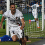Esultanza Andrea Meroni dopo il gol dell'1-1