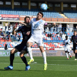 Foto Andrea Rosito 13 Aprile 2024 Cosenza, Italia - sport, calcio - Cosenza vs Palermo - Campionato di calcio Serie BKT 2023/2024 - Stadio-San Vito-Gigi Marulla - Nella foto: Matteo Brunori e Michael Venturi