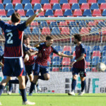 Sofiane Achour celebrate during the Italian Serie C match between Cosenza Calcio Vs Atalanta Under 23 at Gigi Marulla Stadium